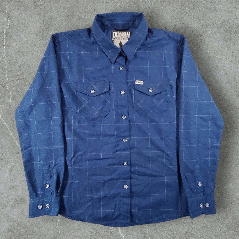 Dixxon Flannel Company The Myers Shirt Mens 2X Blue Grid D-Tech Button Down